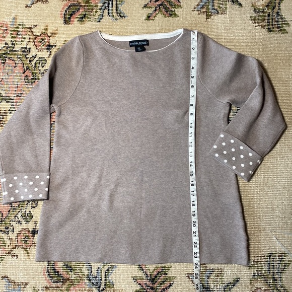 Womens Cynthia Rowley grey knit 3/4 sleeve sweater, Feels like Cashmere! NWT MED - Picture 10 of 12